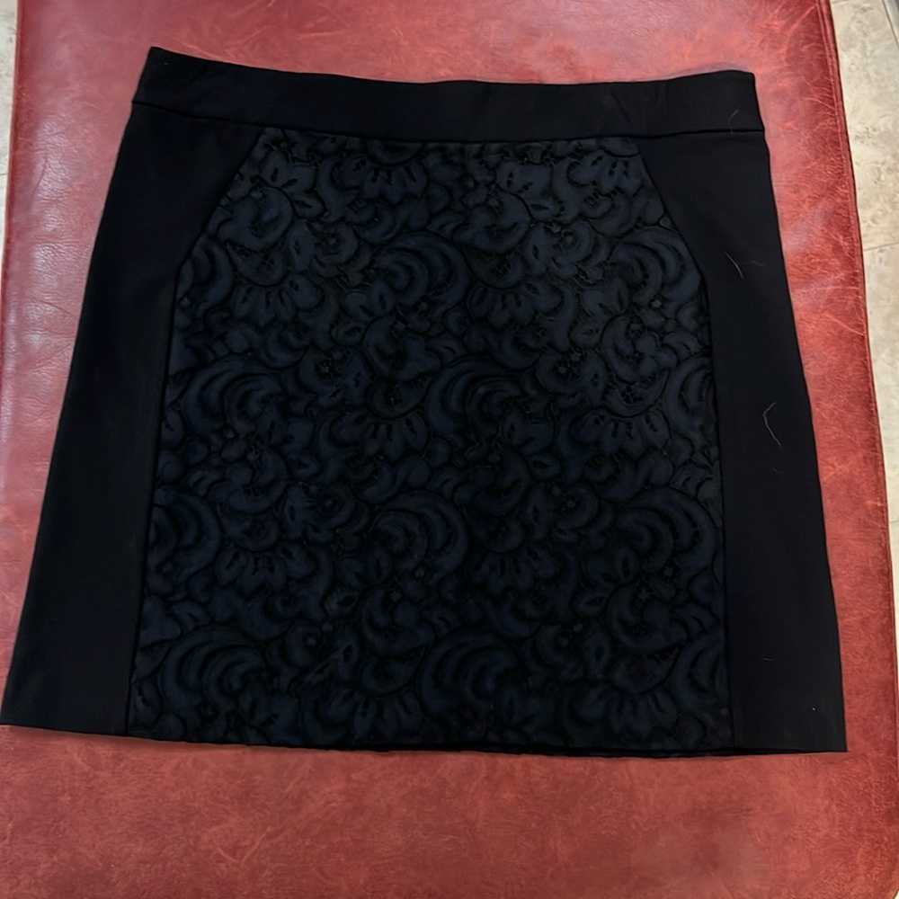 Black lace skirt from Loft.